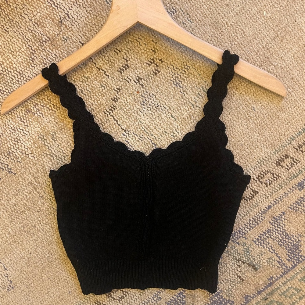 Sunday Best Aritzia Knitted Top XXS Black